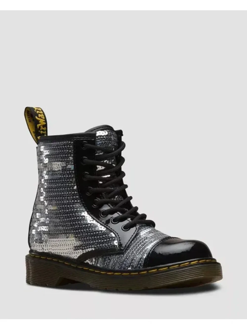 Dr. Martens Junior 1460 Sequin Boots, Size 3